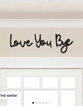 Black "Love You Bye" Script Wall Sign - Home Wall Decor brand new never opened